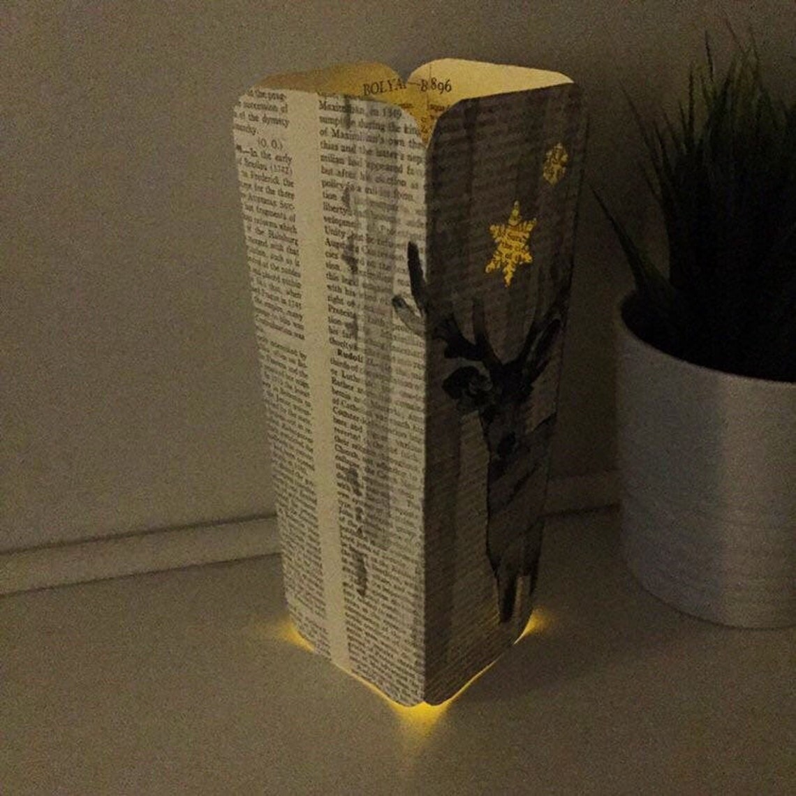 Download Paper Lantern Deer Luminary Book Themed Decor Winter | Etsy
