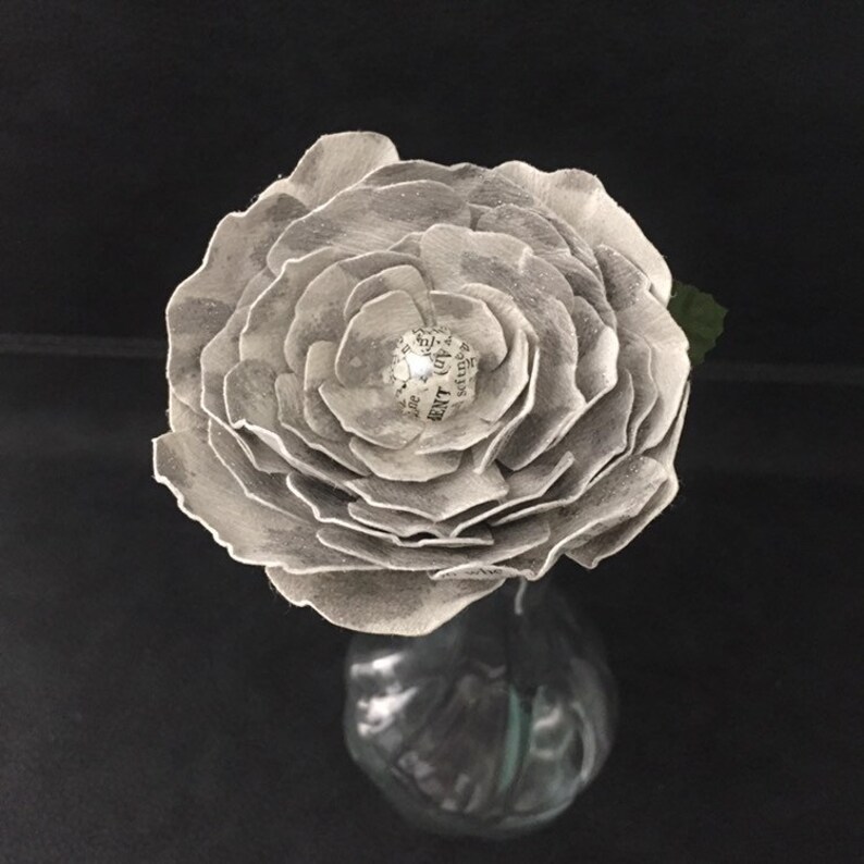 Personalised Book Paper Mache Flowers Gift Handmade Etsy