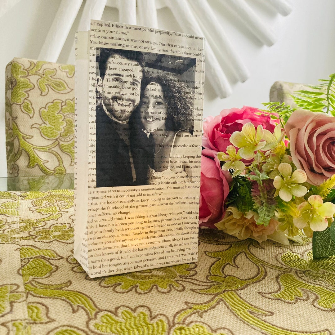 Custom Book Luminaries Bags, Book Wedding Decor, Book Page Luminary