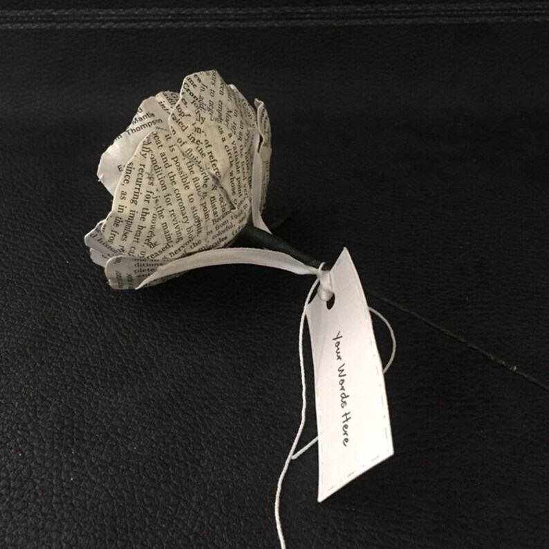 Personalised Book Paper Mache Flowers Gift Handmade Etsy