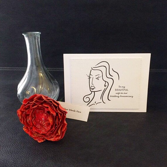 Personalised Red Rose Gift For Her Book Paper Flower Etsy