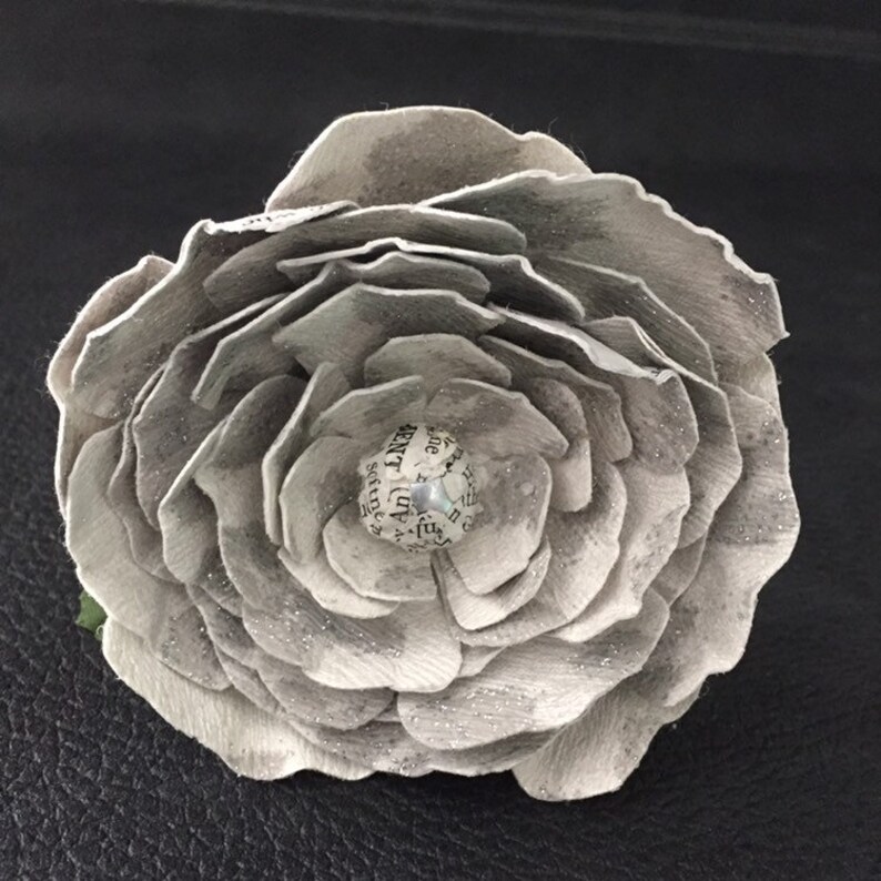 Personalised Book Paper Mache Flowers Gift Handmade Etsy