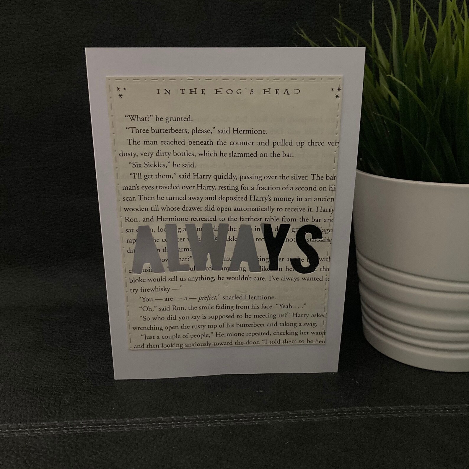 Harry Potter Always 1st Wedding Anniversary Cut Out Card | Etsy