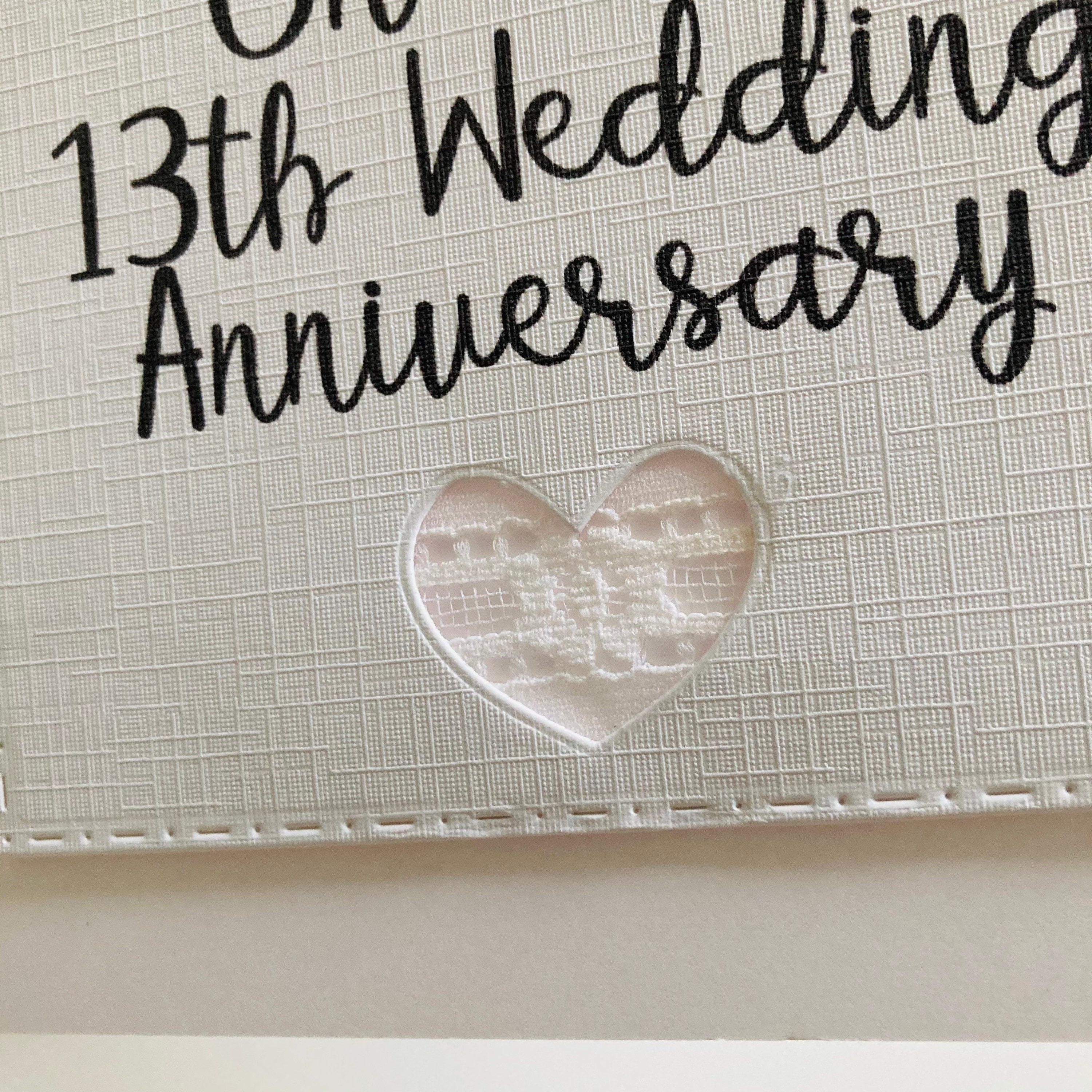 Personalised White Lace Wedding Anniversary Card Lace Card Etsy