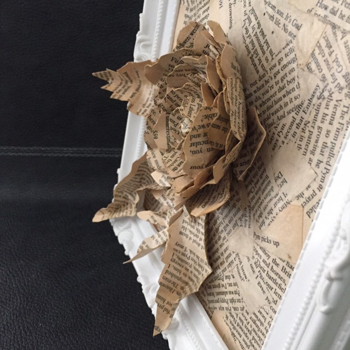 Paper Mache Flowers Book Art Sculpture Book Art Flower Etsy
