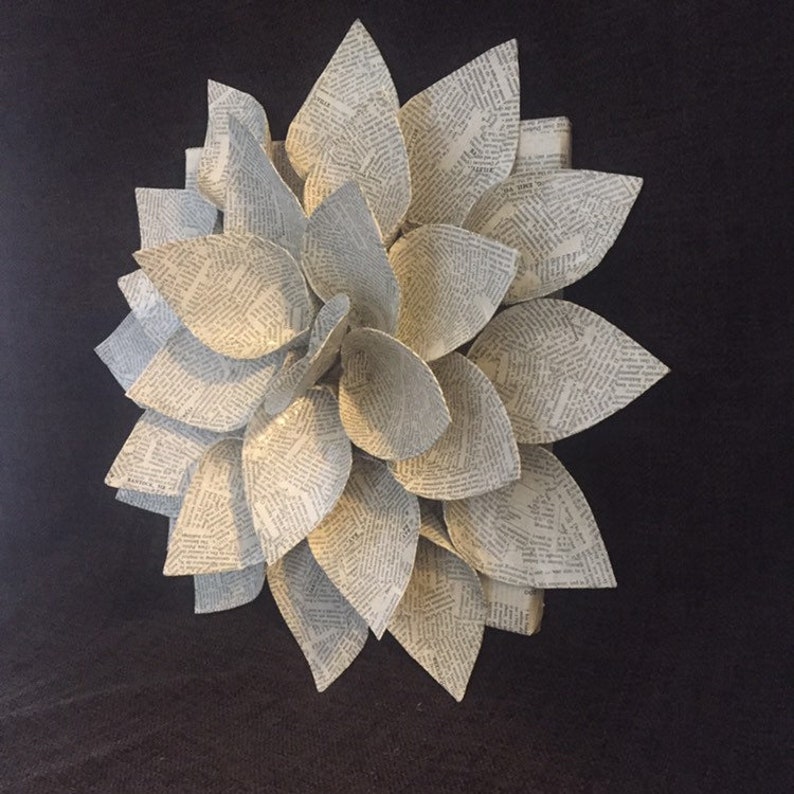 Paper Mache Wall Sculpture Home Decor Wall Art 3D Paper Book Etsy