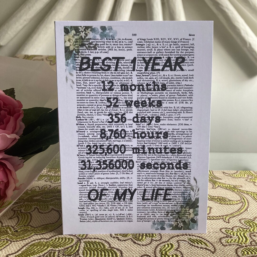 Personalised 1st Anniversary Card, Sunflower Greeting Card, Paper Anniversary Card, First