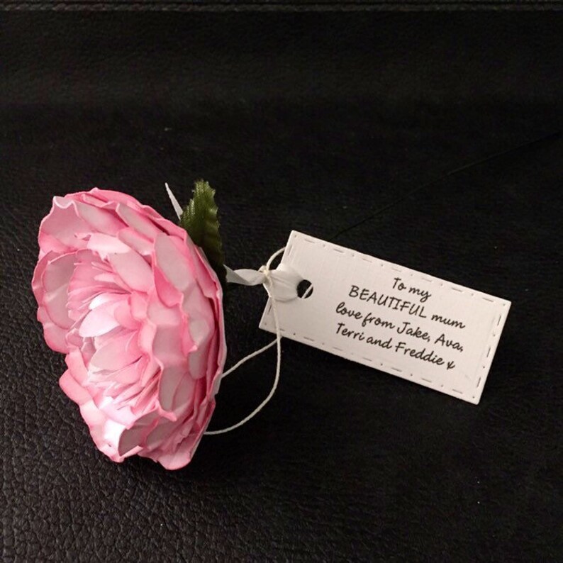 Personalised Pink Paper Flowers 1st Paper Wedding Anniversary Etsy