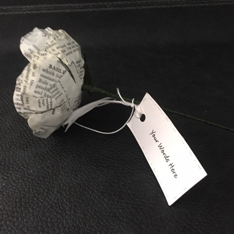 Personalised Book Paper Mache Flowers Gift Handmade Etsy