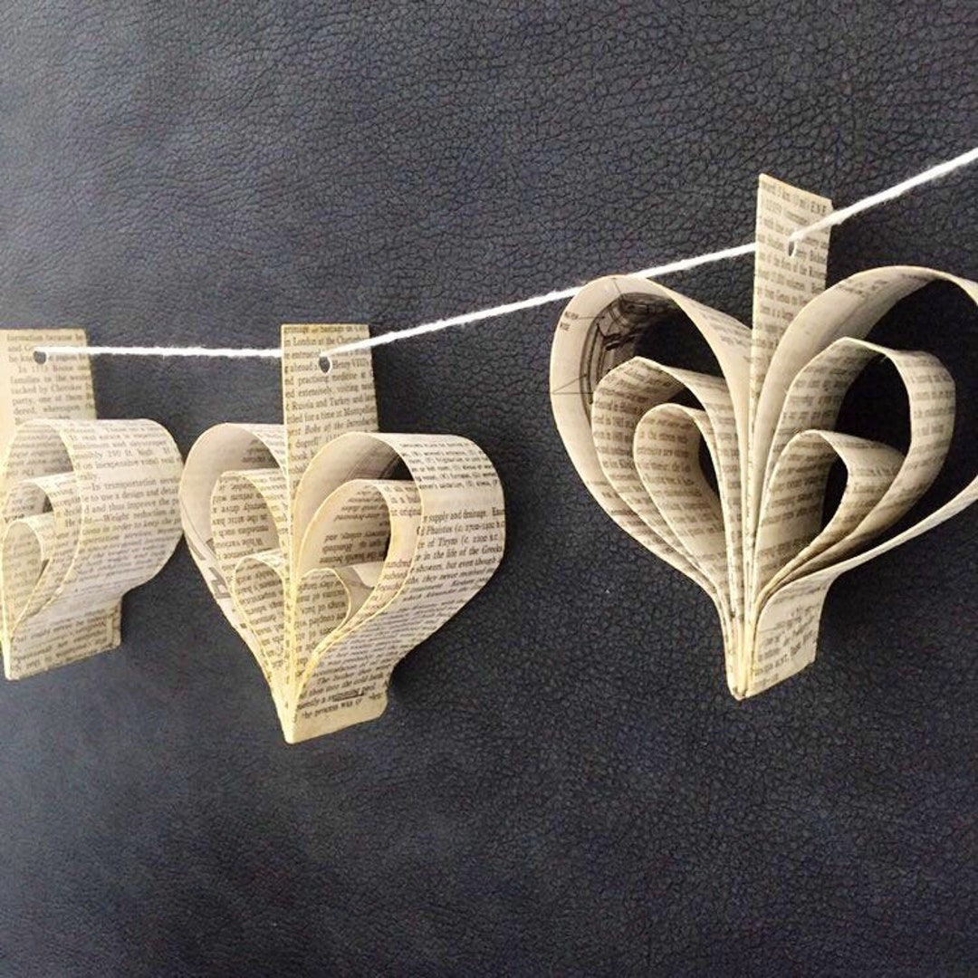 Rustic Book Themed Garland Literary Wedding Literature Etsy