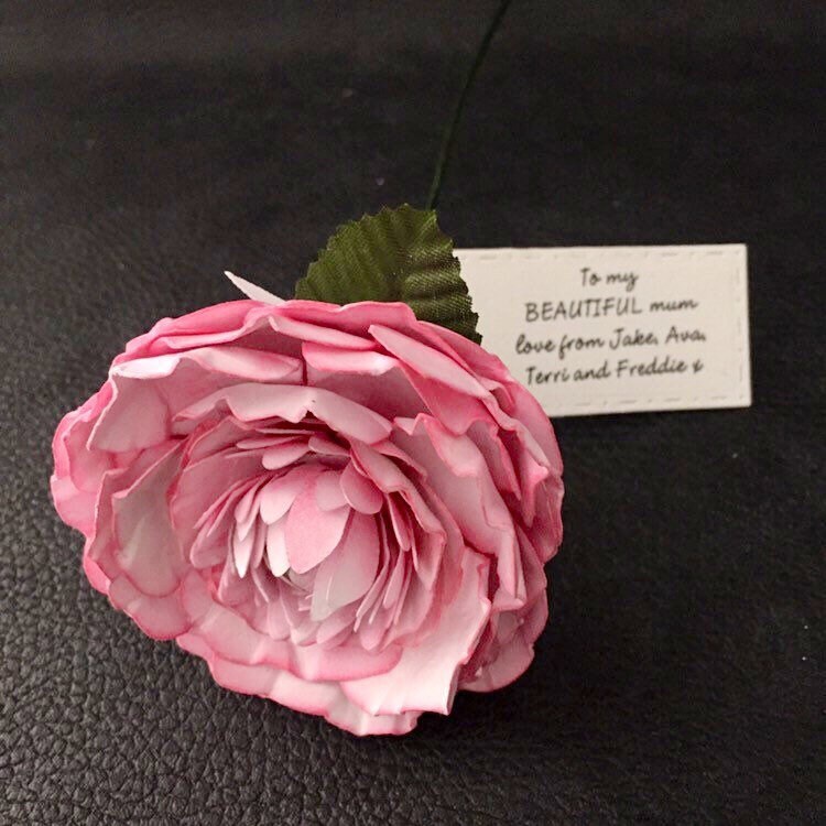 Personalised Pink Paper Flowers 1st Paper Wedding Anniversary Etsy