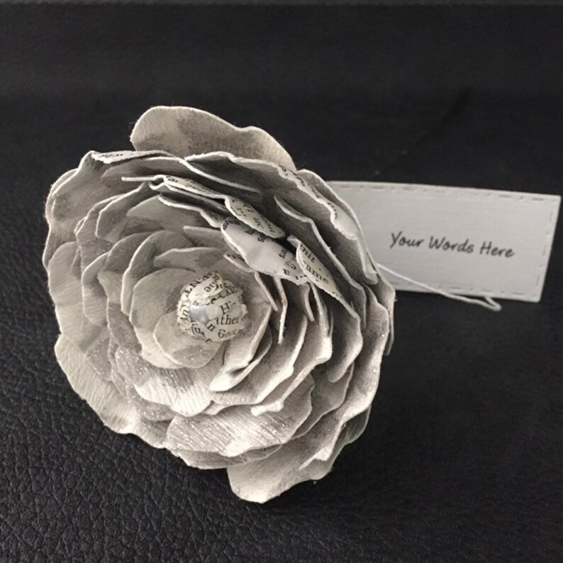 Personalised Book Paper Mache Flowers Gift Handmade Etsy