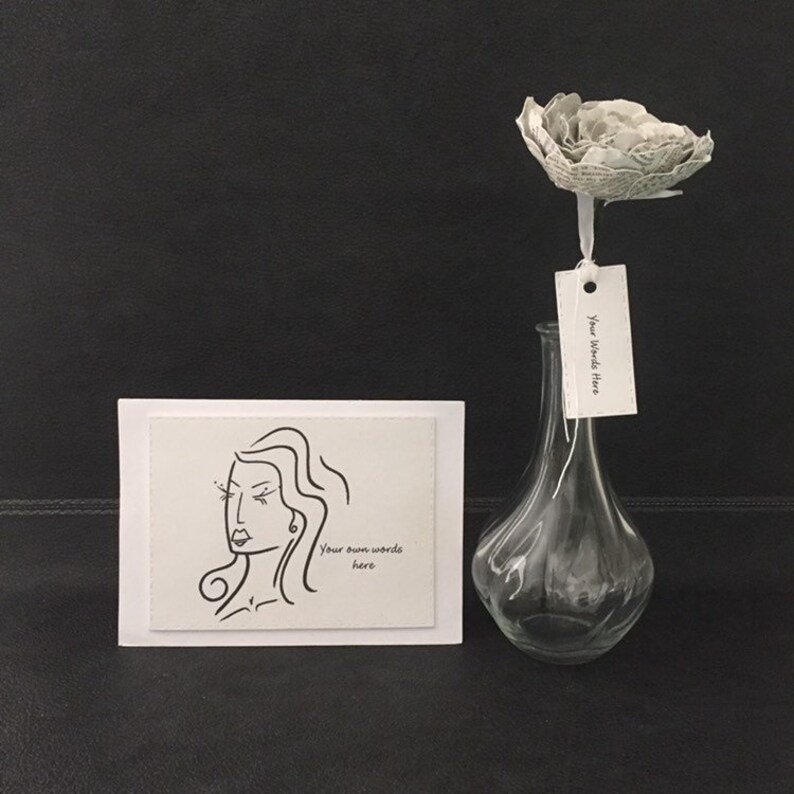 Personalised Book Paper Mache Flowers Gift Handmade Etsy