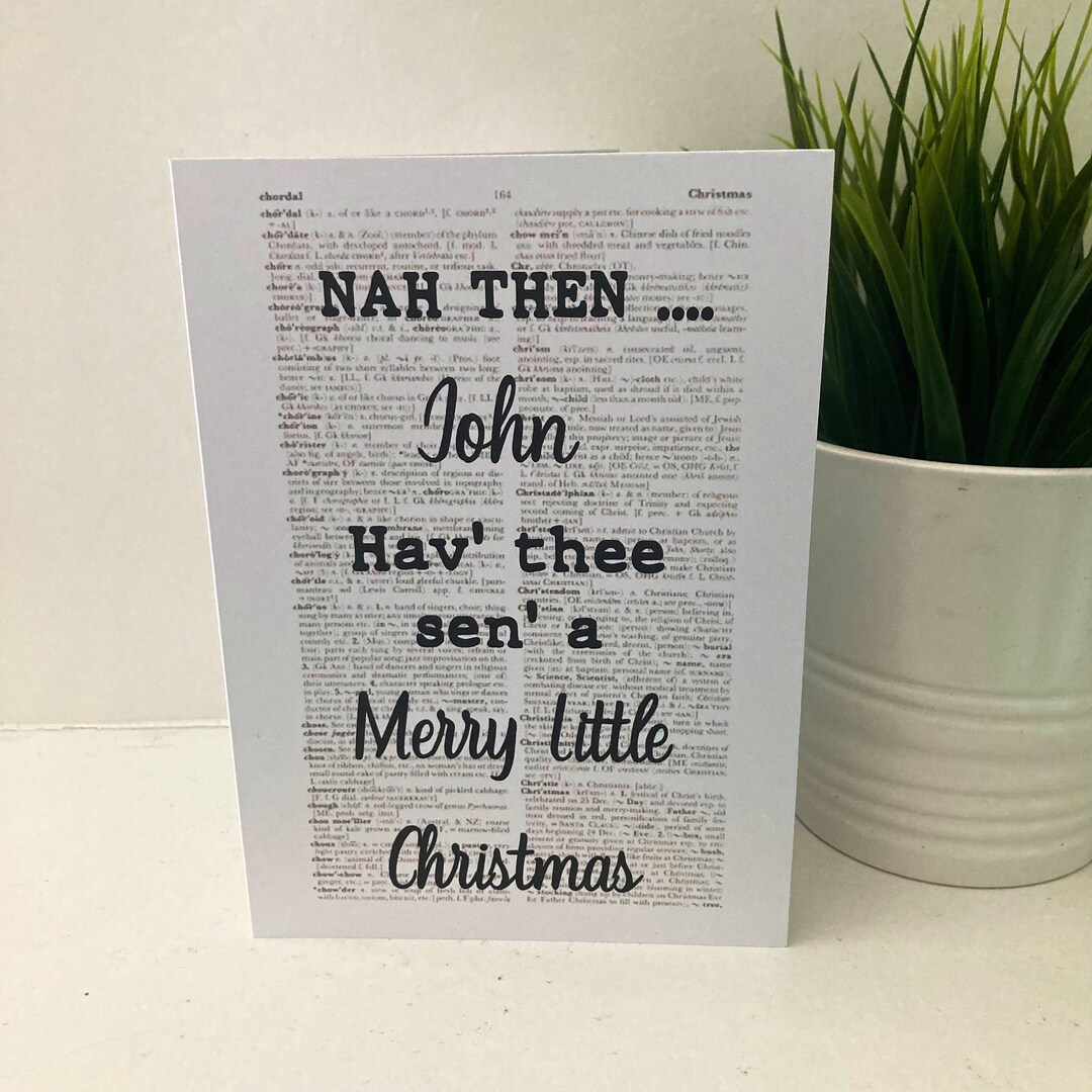 Personalised Yorkshire Christmas Card Nah Then Merry Little Etsy UK