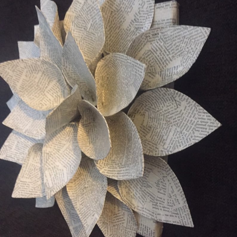 Paper Mache Wall Sculpture Home Decor Wall Art 3D Paper Book Etsy