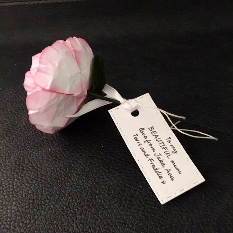 Personalised Pink Paper Flowers 1st Wedding Anniversary Etsy