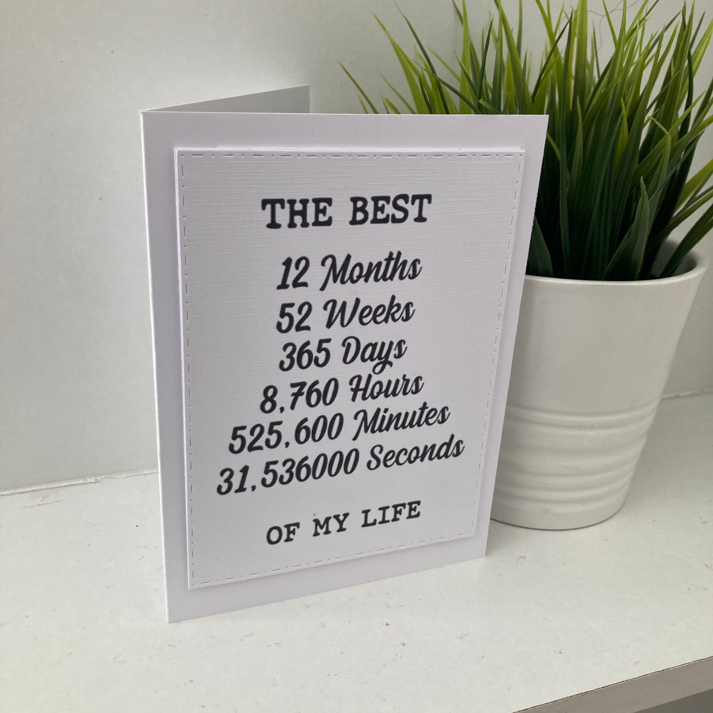 Best One Year 12 Months 365 Days 8760 Hours Etsy