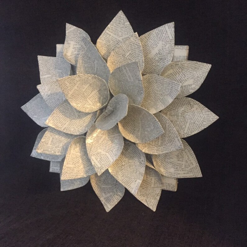 Paper Mache Wall Sculpture Home Decor Wall Art 3D Paper Book Etsy