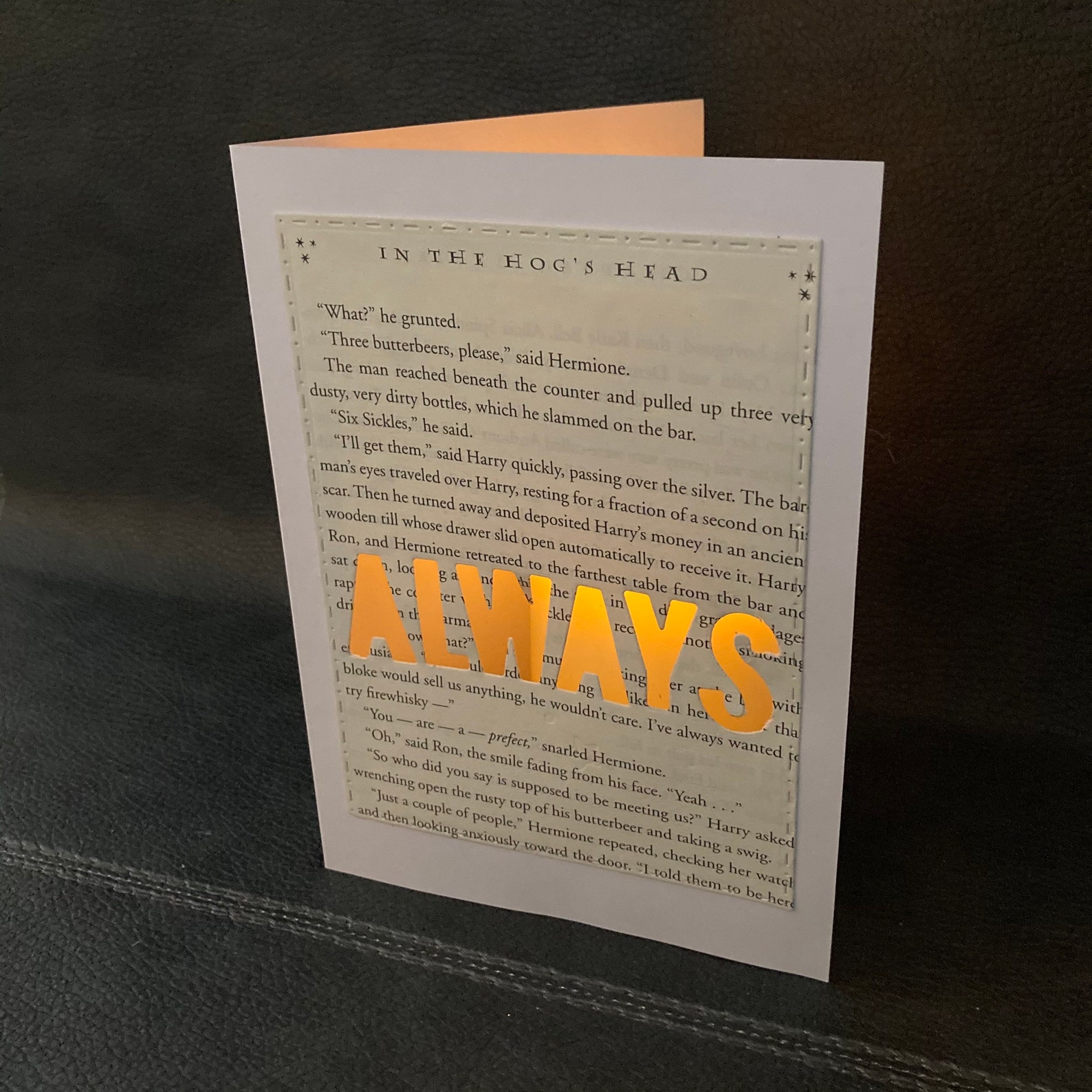 Harry Potter Always 1st Wedding Anniversary Cut Out Card | Etsy