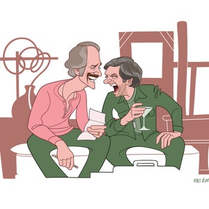 M*A*S*H TV Show Print (BJ and Hawkeye)