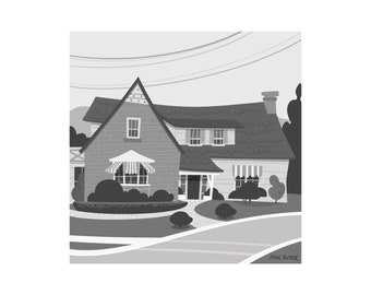 TV Home - Bewitched (Stephens House) Digital Print