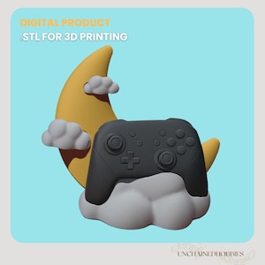 Moon & Cloud Controller Stand: 3D Print File (STL)