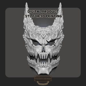 Kaiju No. 8 Mask 3D Print File - Separated Jaw Anime & Manga Cosplay Accessory for Custom Costume