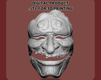 Ghost of Yotei Snake Mask STL – 3D Print Samurai Cosplay Mask Set (Digital Product)