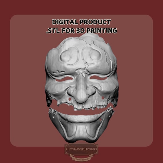 Ghost of Yotei Snake Mask STL – 3D Print Samurai Cosplay Mask Set