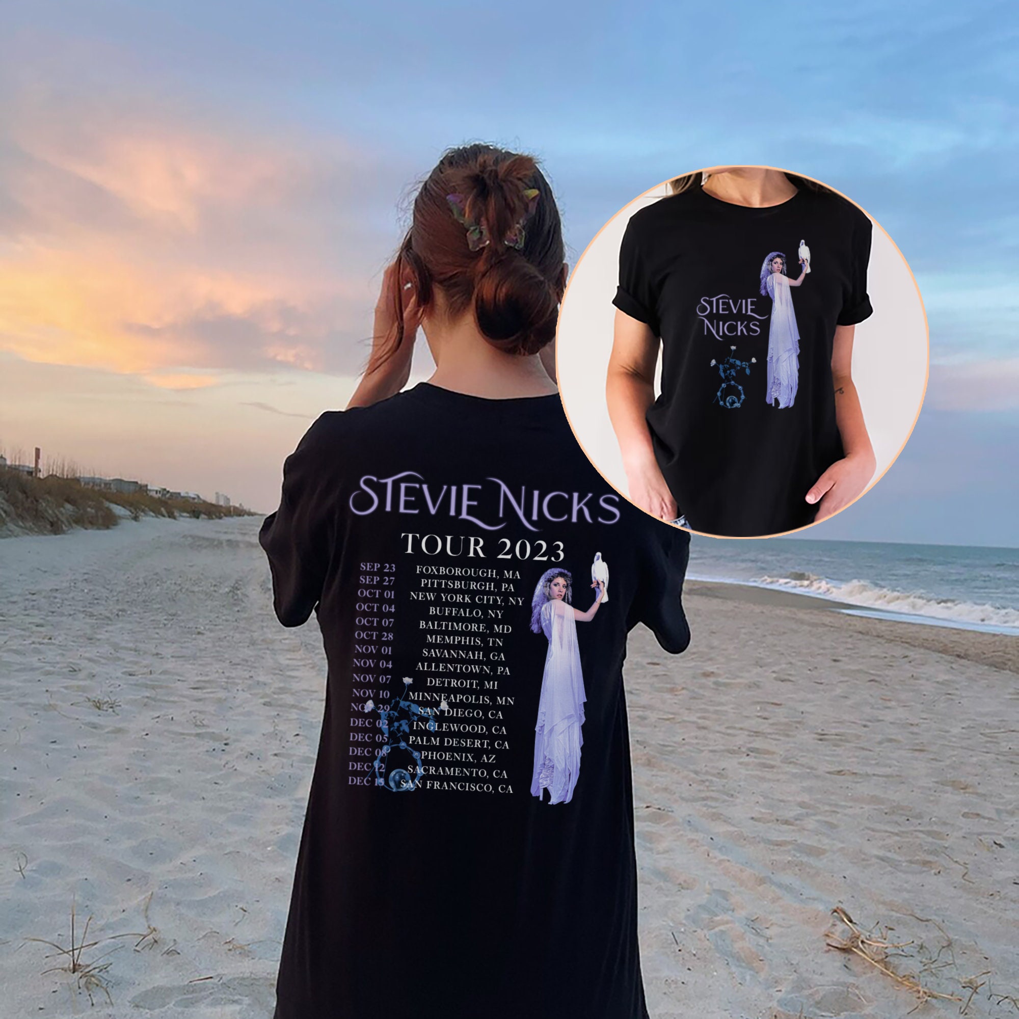 T-shirt Rétro Stevie Nicks - Wild Heart Tour 1983 - Hommage Vintage - Tailles S à 5XL - Coton, Fabrication USA - Neuf Avec étiquettes