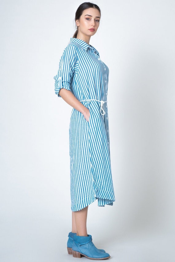 Cotton shirt cheap dress midi