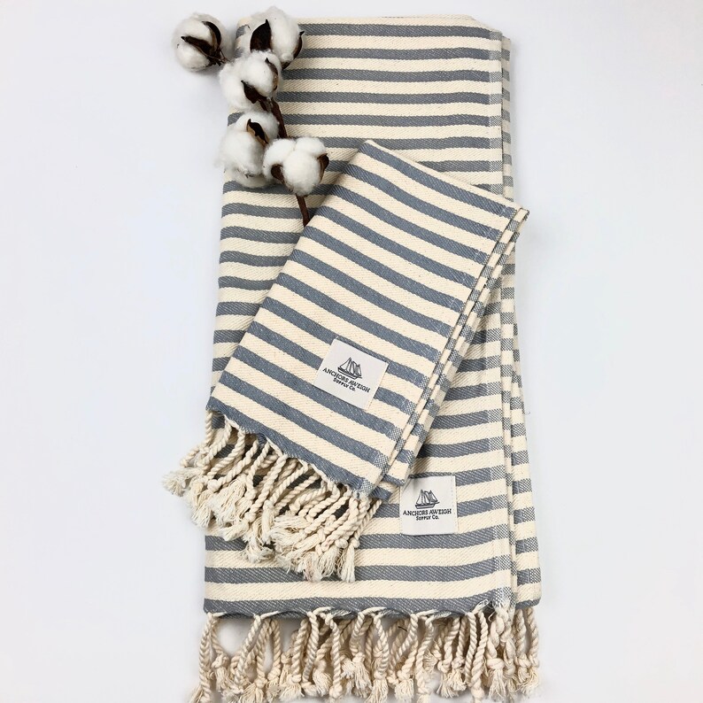 SET OF 2 Turkish Towels Turkish Bath Towels Striped Beach Etsy