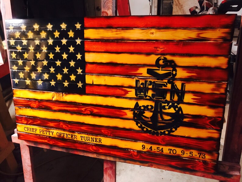 Navy Vintage Flag Etsy