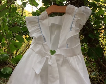 Children's Vintage Apron/Pinafore/Kids Apron/Children's Apron Dress in Organic Cotton