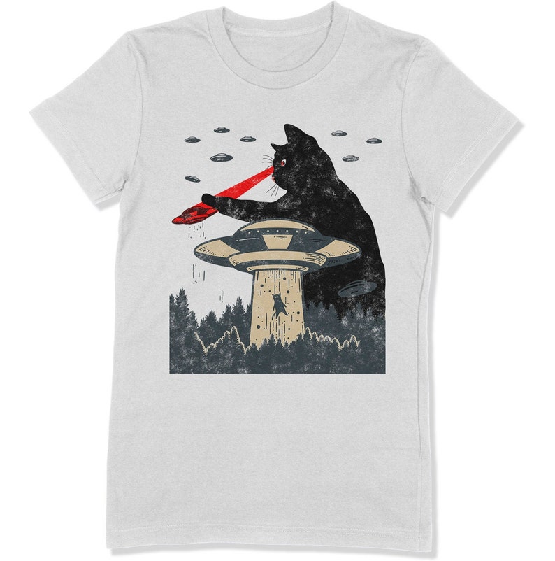 cat in space t shirt