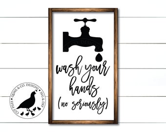 Svg bathroom wash hands items choose sign