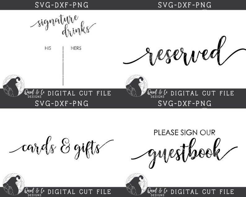 Download Wedding SVG Bundle Wedding Signs svg Wedding Cut File | Etsy