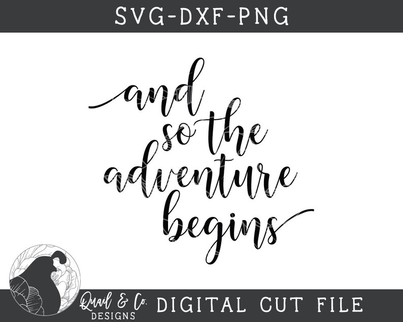 And so the Adventure Begins SVG Wedding Cut File Wedding - Etsy