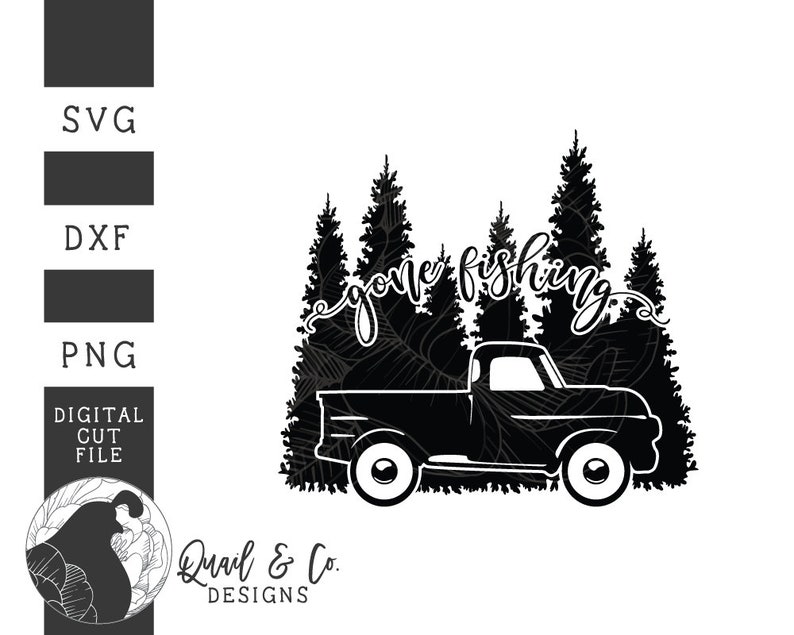 Download SVG files Gone Fishing svg Gone Fishin svg Vintage Truck | Etsy