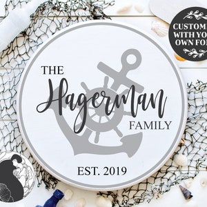 Family Name svg, Last Name svg, Anchor svg, Lake House svg, Beach House svg, Cut Files, Vinyl Designs, SVG, DXF, PNG, Cricut, Silhouette
