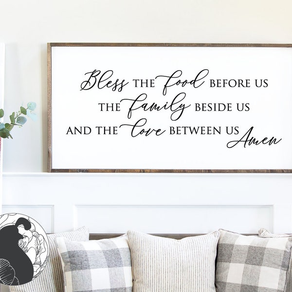 Bless the Food Before Us SVG, Dining Room Sign svg, Christian Quote, Family svg, Farmhouse Sign svg, Cricut Files, Silhouette Designs, DXF