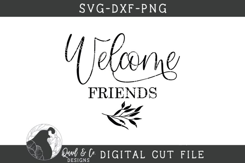 Welcome Friends SVG Round Welcome SVG Porch Sign SVG Entry - Etsy