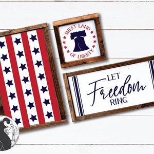 4th of July SVG Bundle, Let Freedom Ring svg, American Flag svg, Liberty Bell Cut File, Summer Sign Svg Bundle, Cricut Designs, Silhouette