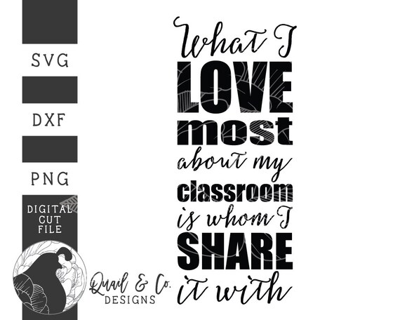 Svg File What I Love Most About My Classroom Svg Classroom Etsy
