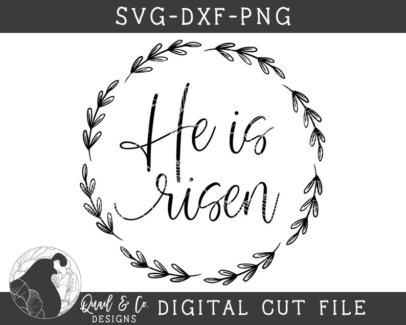 Download He Is Risen SVG Easter Wreath svg Spring Sign svg ...