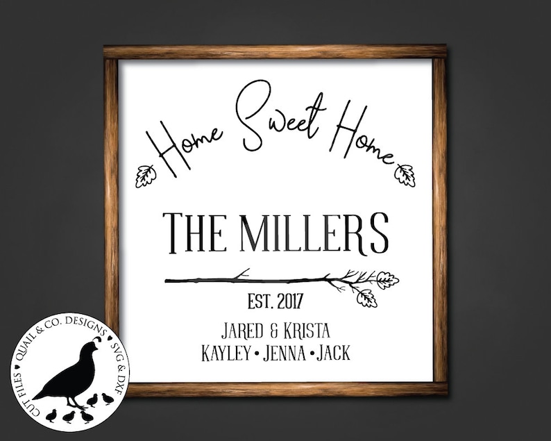 Download Home Sweet Home svg Family Name Sign svg Family svg Last ...