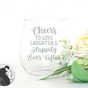 Cheers to Love SVG, Hochzeitsglas-Svg, Happily Ever After SVG, Bierkrug-Svg, Bierkrug-Svg, Hochzeitszitat, Cricut-Dateien, Silhouette-Designs