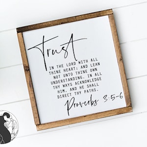 Trust In the Lord SVG, Trust svg, Proverbs Cut File, Christian svg, Bible Verse svg, Scripture Digital Download, Cricut Silhouette