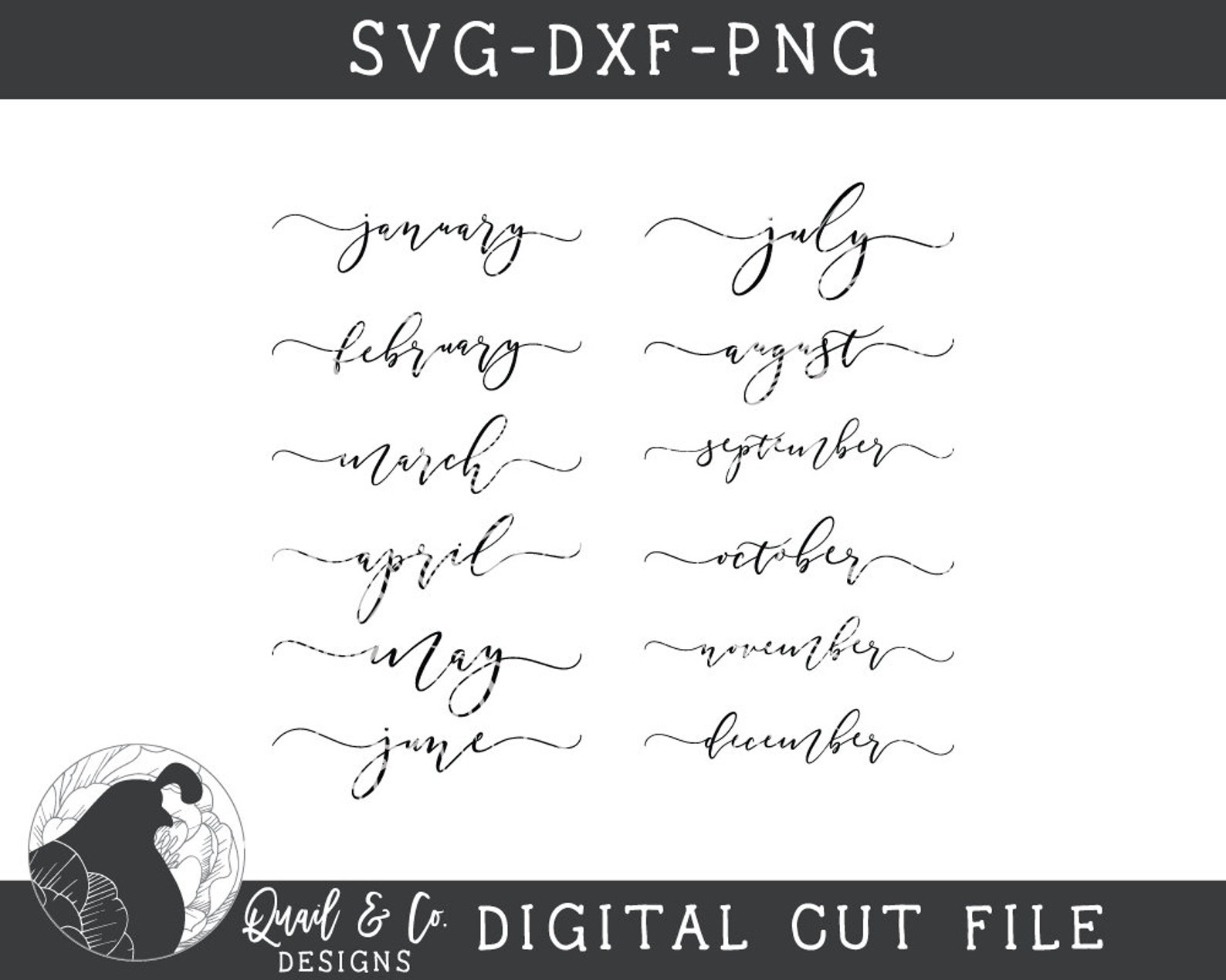 Calendar SVG Blank Calendar Sign Svg Planner Svg Months Cut Etsy