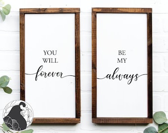 Forever My Always SVG Set: Couples Bedroom Sign Cut File (Digital Download)